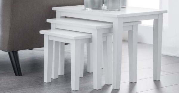 White/ Off White Nest of Table